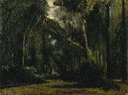 Paul Huet Landscape in the Forest at Compiegne